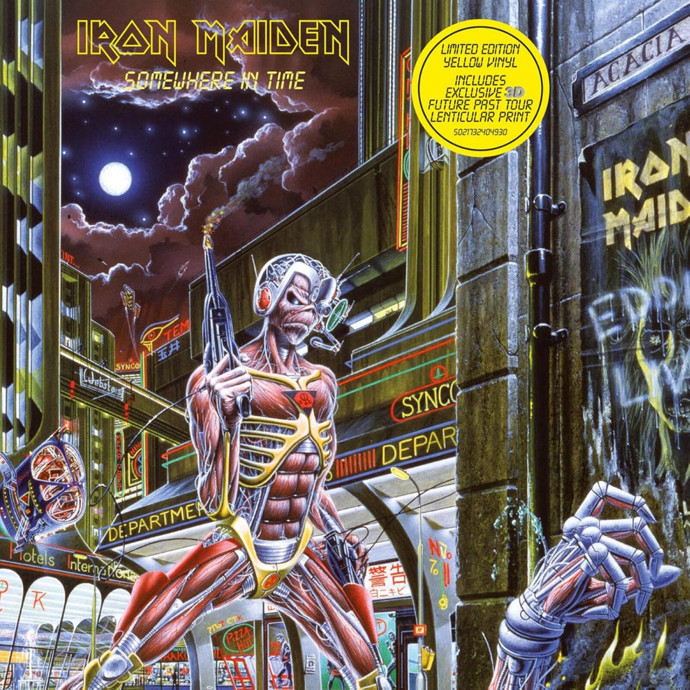 Somewhere in Time (Limited Edition, 180 Gram Yellow Colored Vinyl, Future Past Tour Lenticular Print) [Import] [Vinyl] (ONLINE ORDER ONLY)