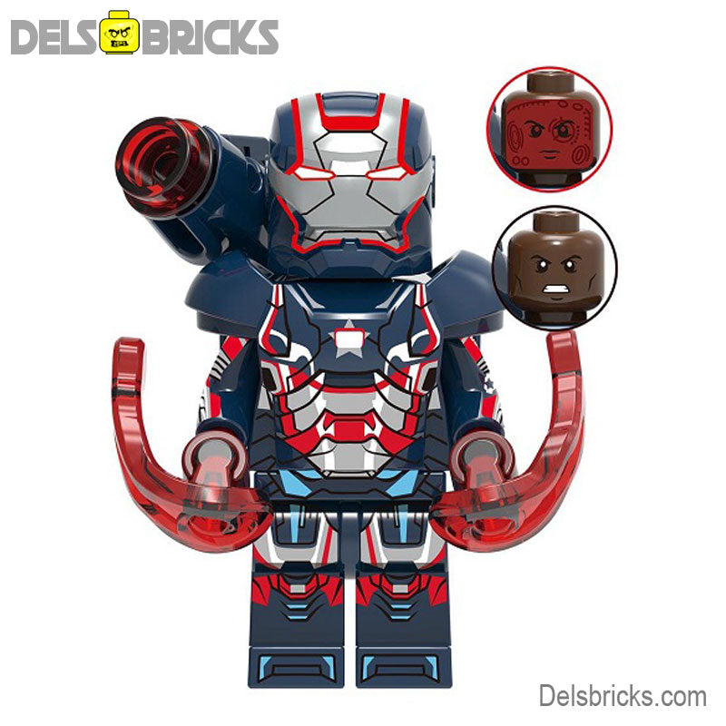 Iron Patriot James Rhodes Lego Minifigures Custom Toys (ONLINE ORDER ONLY)