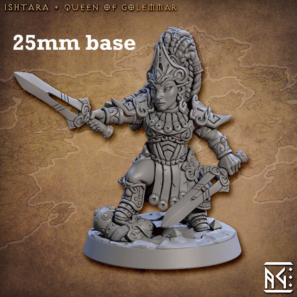 Ishtara, Queen of Golemmar (Female Gnome Fighter Noble) (ONLINE ORDER ONLY)