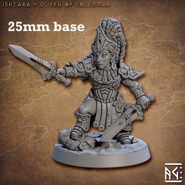 Ishtara, Queen of Golemmar (Female Gnome Fighter Noble) (ONLINE ORDER ONLY)