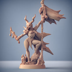 3D Printed Artisan Guild Ishtarra the Plague Queen - Kobald Pinup Plague Mine Kobolds 28mm 32mm (Online Only)