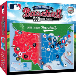 MLB - League Map 500 Piece Jigsaw Puzzle (ONLINE ORDER ONLY)