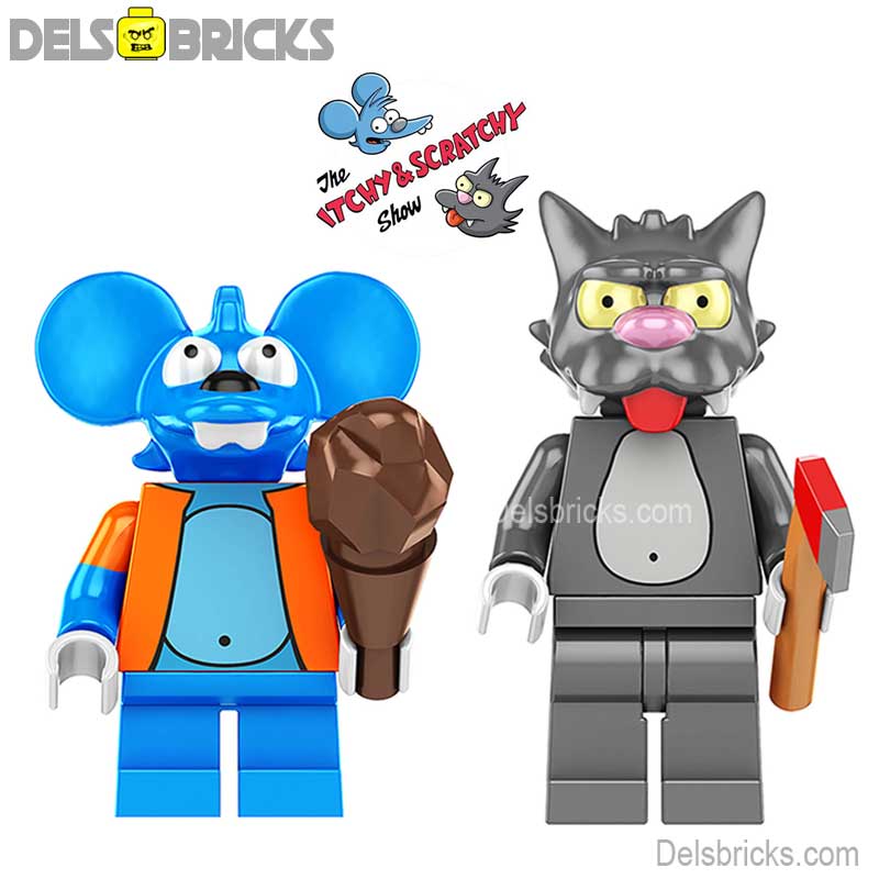 The Simpsons Itchy & Scratchy Minifigures set of 2 (ONLINE ORDER ONLY)