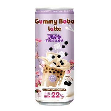 O'S GUMMY BOBA LATTE TARO CAN 12/15.9 FZ (ONLINE ORDER ONLY)