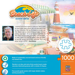 Beach Life - Oceanside Camping 1000 Piece Jigsaw Puzzle (ONLINE ORDER ONLY)