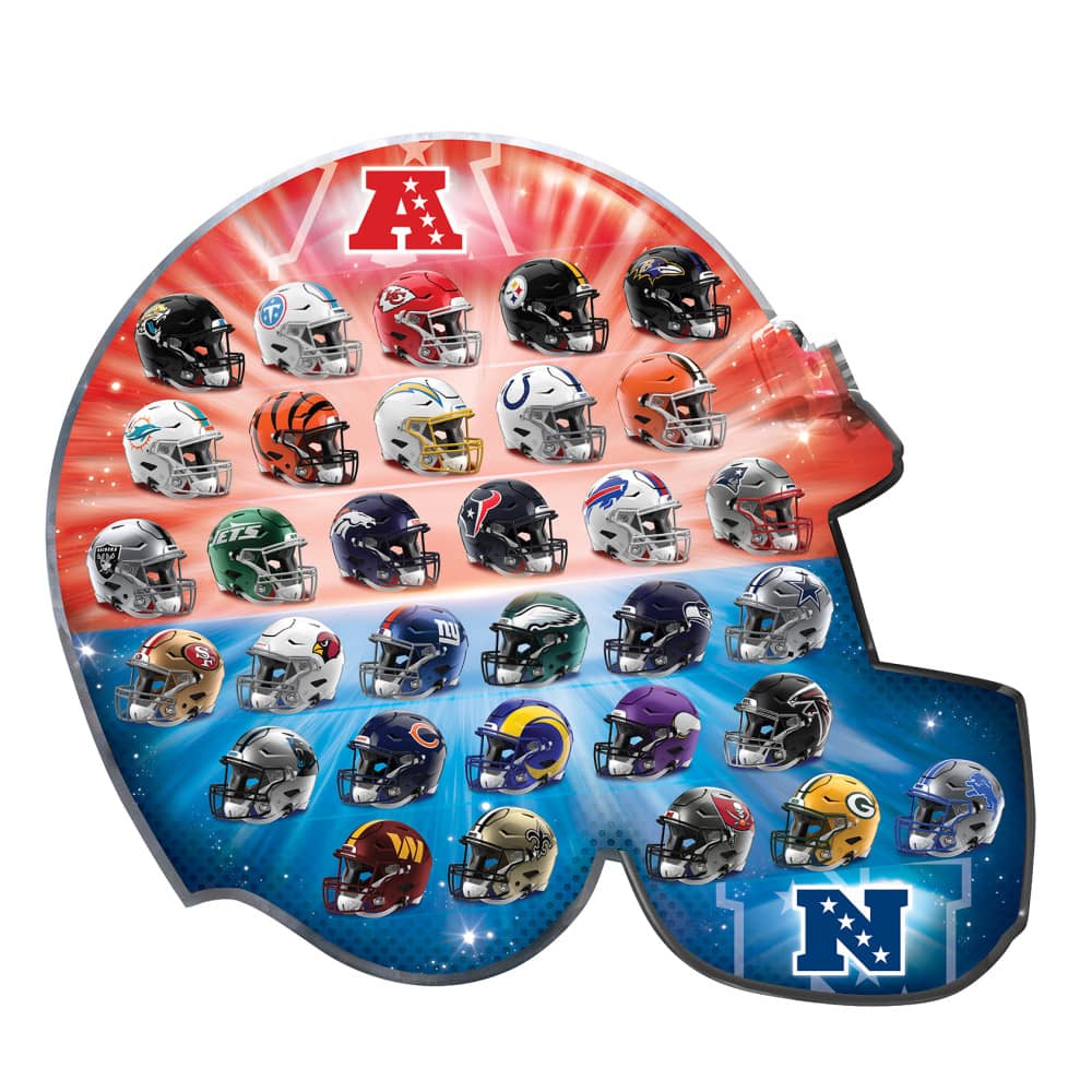 NFL - Teams Helmet 500 Piece Shaped Jigsaw Puzzle