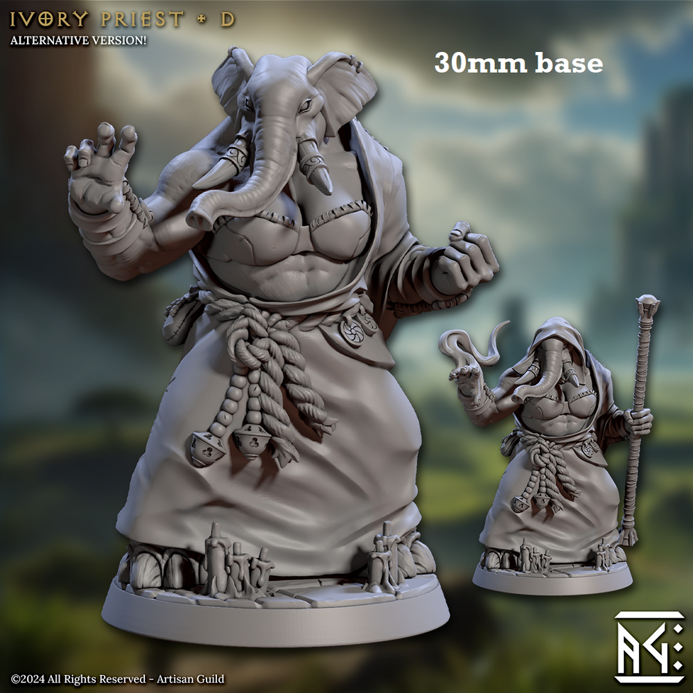Ivory Priest - Sculpt D (Female Loxodon Monk) (Online Only)