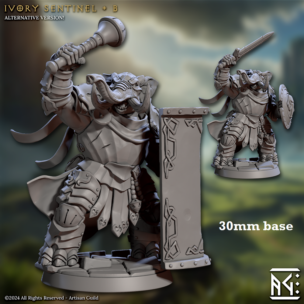 Ivory Sentinel - Sculpt B (Male Loxodon Warrior) (Online Only)