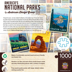 National Parks - Vintage Collage Poster Art 1000 Piece Jigsaw Puzzle (ONLINE ORDER ONLY)