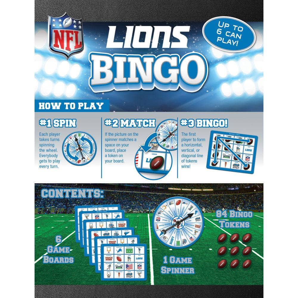 Detroit Lions NFL Bingo Game