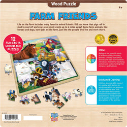Wood Fun Facts - Farm Friends 48 Piece Wood Jigsaw Puzzle (ONLINE ORDER ONLY)