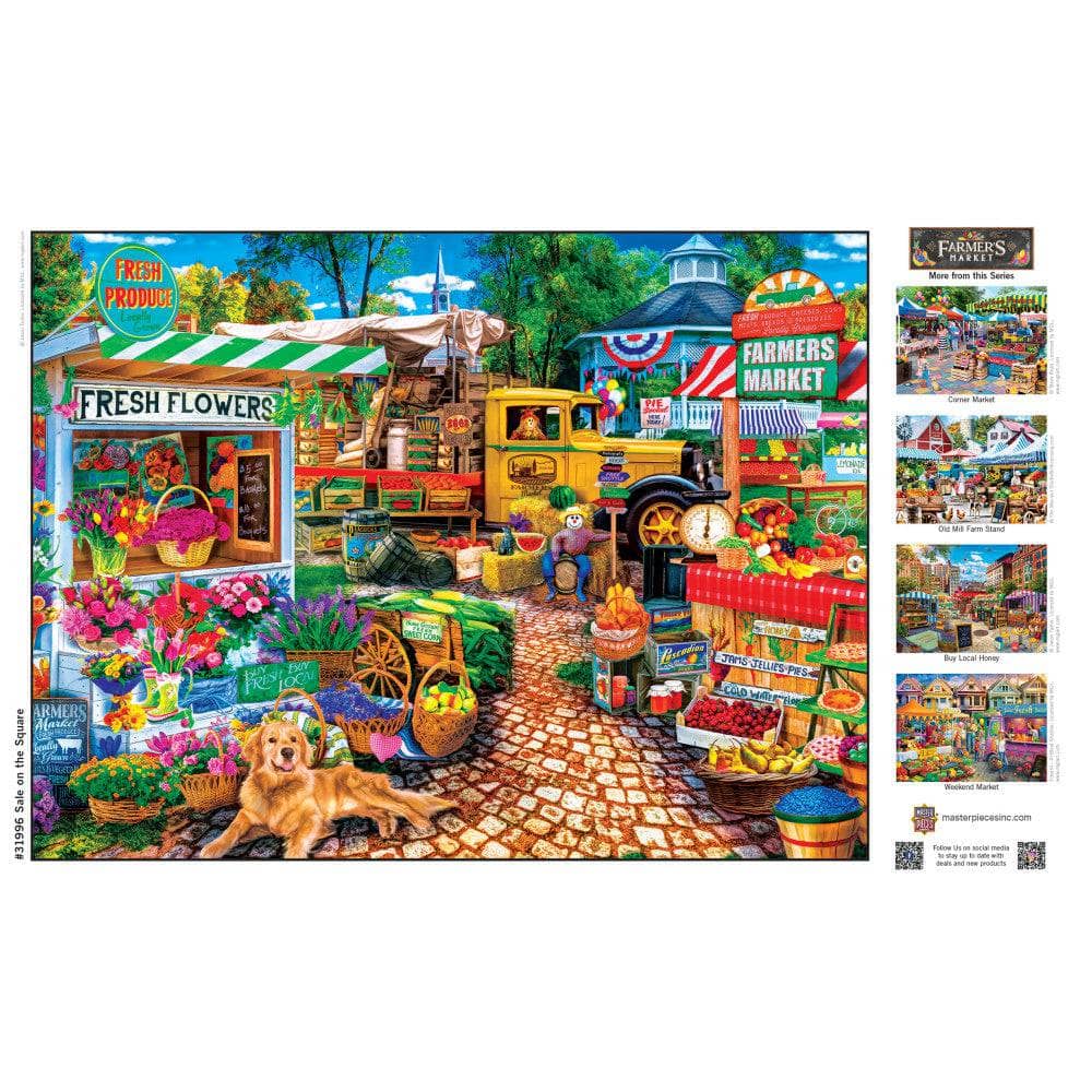Farmer's Market - Sale on the Square 750 Piece Jigsaw Puzzle (ONLINE ORDER ONLY)