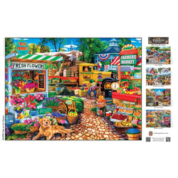 Farmer's Market - Sale on the Square 750 Piece Jigsaw Puzzle (ONLINE ORDER ONLY)