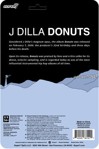 Super7 - J Dilla - ReAction Figures Wv1 - J Dilla (Donuts - Smile Album Cover) (Collectible, Action Figure) [Action Figure] (Online Order Only) (ONLINE ORDER ONLY)