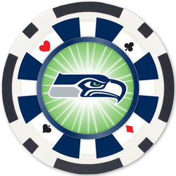 Seattle Seahawks 100 Piece Poker Chips (ONLINE ORDER ONLY)