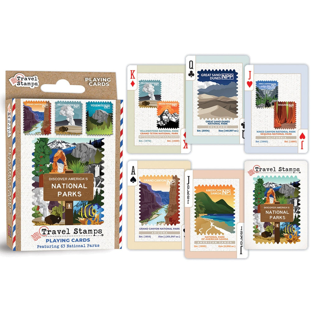 National Parks Travel Stamps Playing Cards - 54 Card Deck (ONLINE ORDER ONLY)