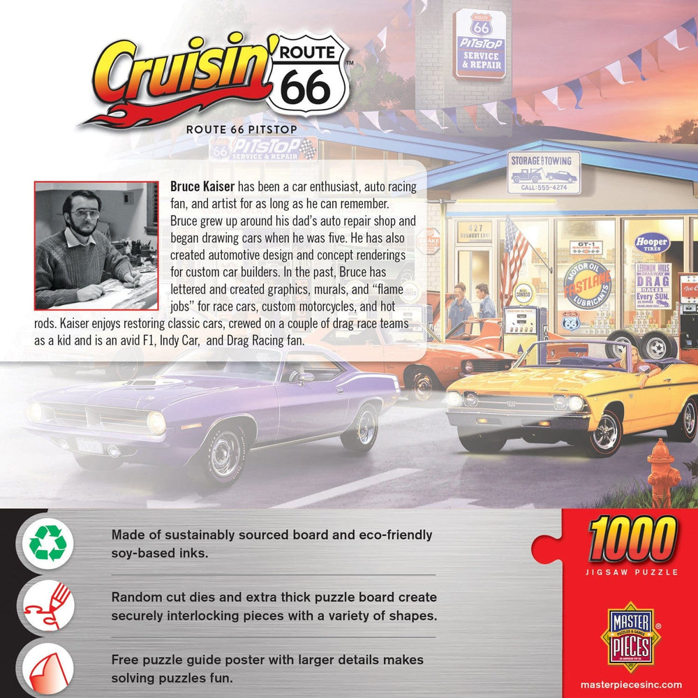 Cruisin' Route 66 - Pitstop 1000 Piece Jigsaw Puzzle (ONLINE ORDER ONLY)
