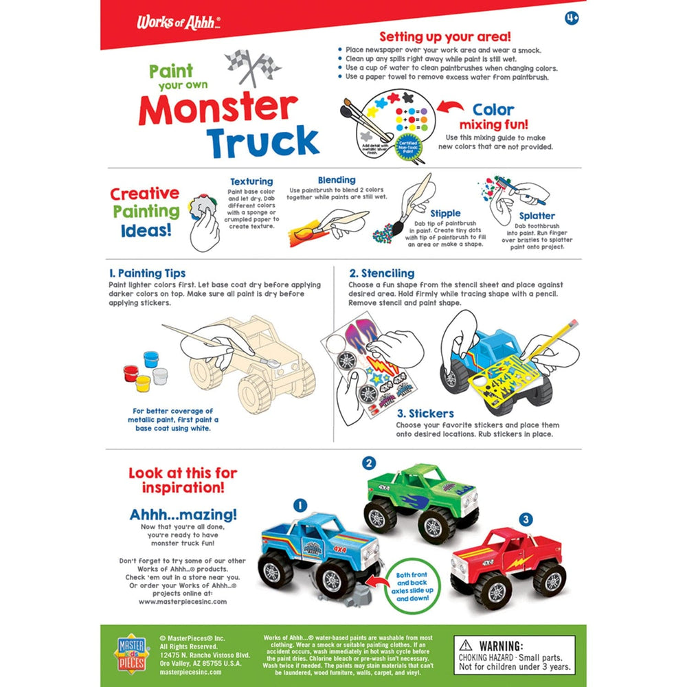 Monster Truck Wood Craft & Paint Kit (ONLINE ORDER ONLY)