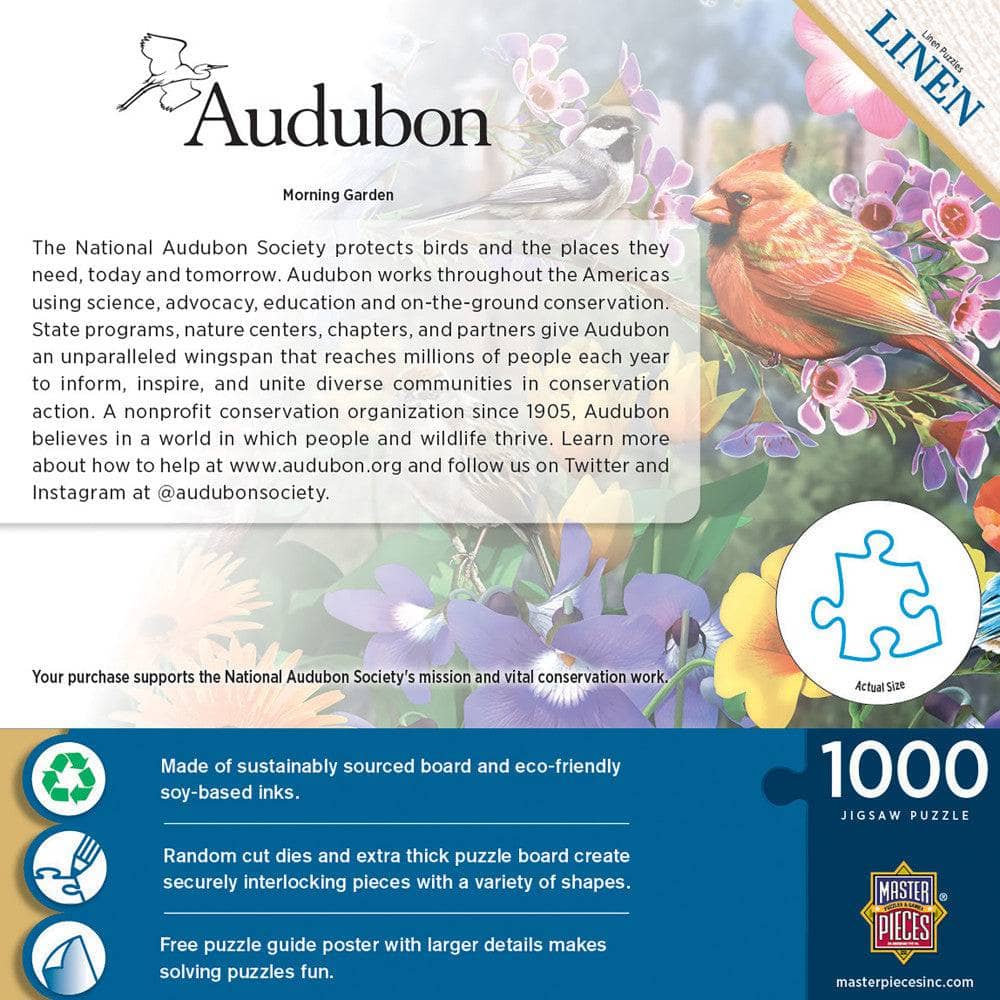 Audubon - Morning Garden 1000 Piece Jigsaw Puzzle (ONLINE ORDER ONLY)