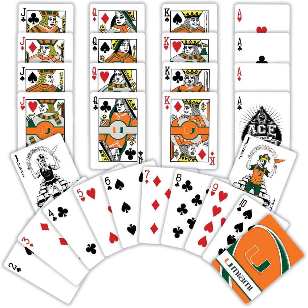 Miami Hurricanes Playing Cards - 54 Card Deck (ONLINE ORDER ONLY)