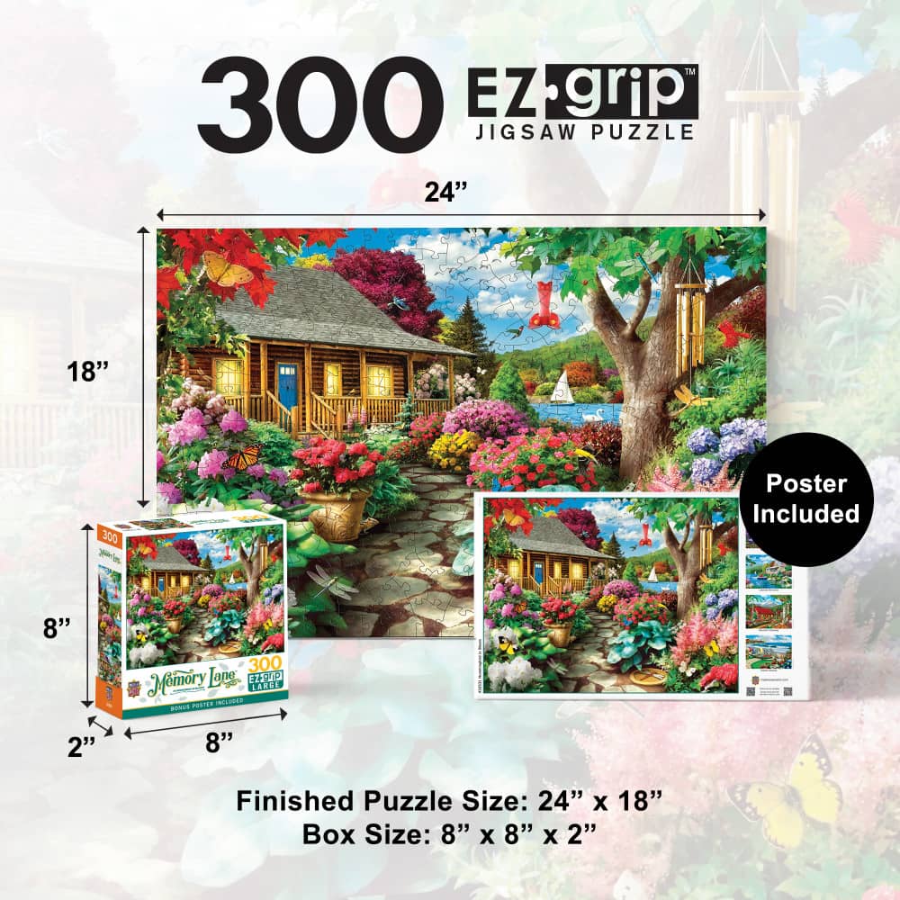 Memory Lane - Hummingbird in Bloom 300 Piece EZ Grip Jigsaw Puzzle