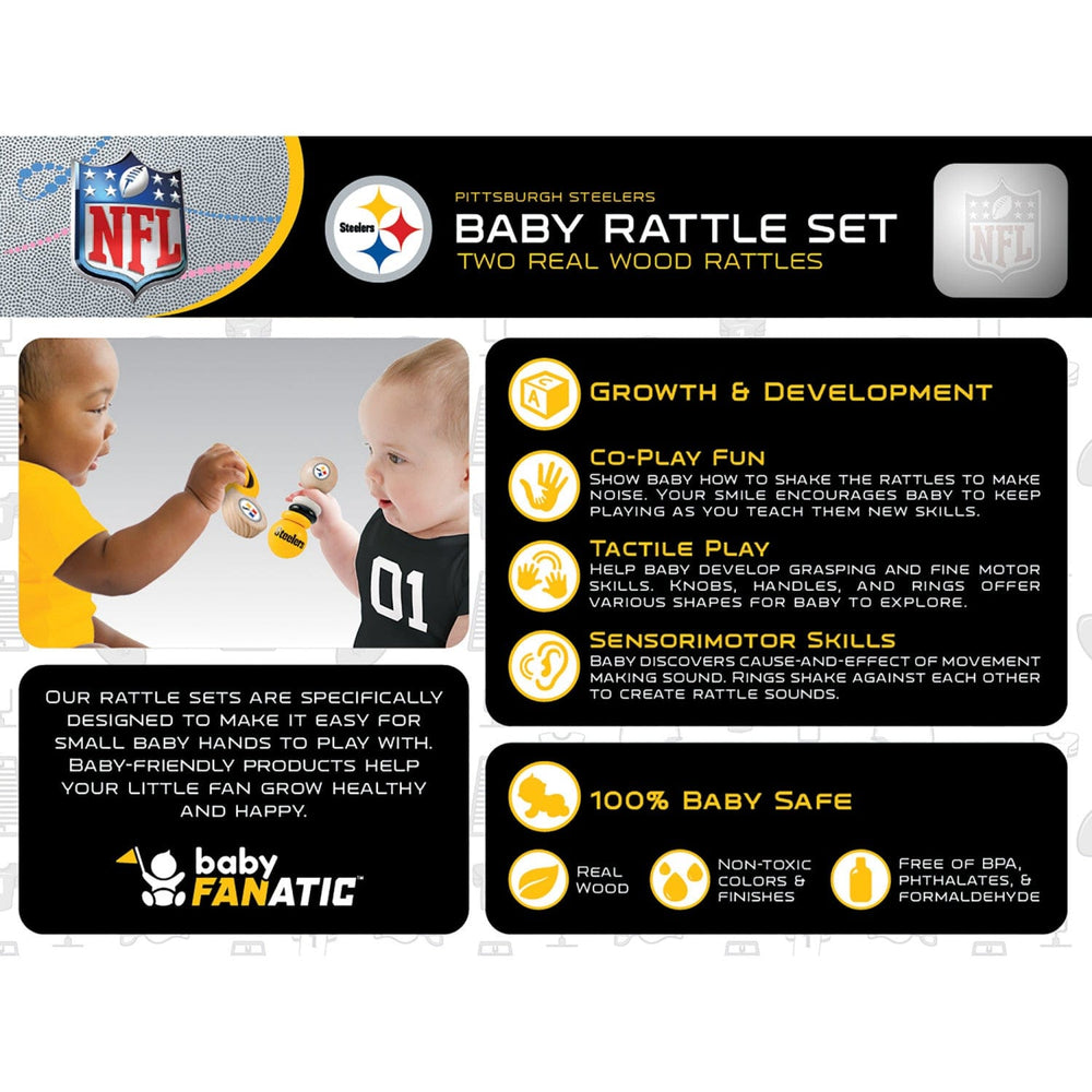 Pittsburgh Steelers - Baby Rattles 2-Pack (ONLINE ORDER ONLY)