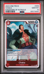 2023 ONE PIECE KINGDOMS OF INTRIGUE CHAKA #8 - PSA GEM MT 10 (Online Order Only)