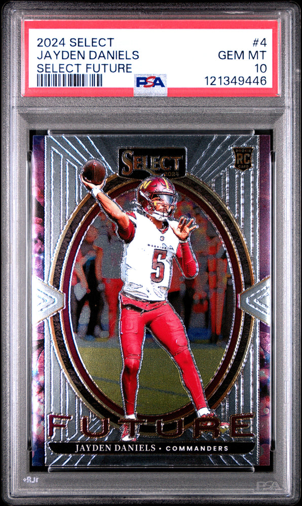 Graded 2024 Panini Select Jayden Daniels #4 Select Future Rookie RC Football Card PSA 10 Gem Mint (ONLINE ORDER ONLY)