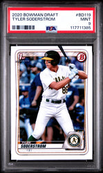 Graded 2020 Topps Bowman Draft Tyler Soderstrom #BD119 Rookie RC Baseball Card PSA 9 Mint (ONLINE ORDER ONLY)