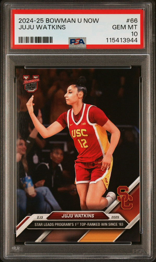 Graded 2024 Topps Bowman U Now JuJu Watkins #66 Rookie RC Basketball Card PSA 10 Gem Mint (ONLINE ORDER ONLY)