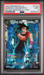 2022 DRAGON BALL SUPER MYTHIC BOOSTER BARDOCK, SRG/INSPRTN. #P-204 - PSA 9 (Online Order Only)