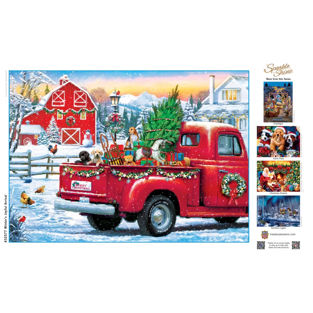 Sparkle & Shine - Winter's Joyful Arrival 500 Piece Glitter Jigsaw Puzzle