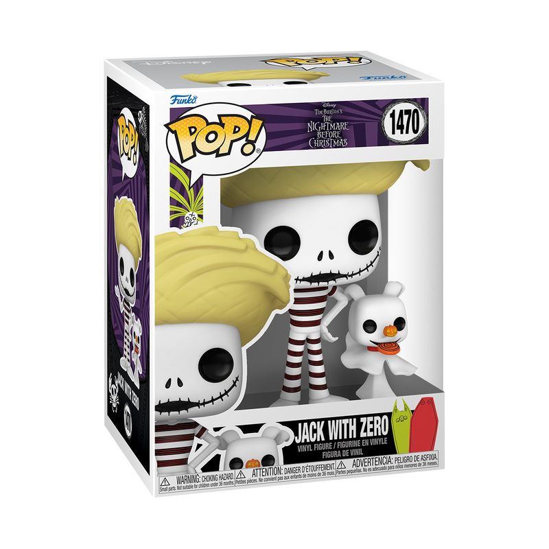 Funko Pop! Disney The Nightmare Before Christmas Jack Skellington with Zero Beach Vinyl Figure (Online Order Only)