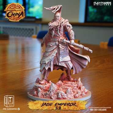 3D Printed Clay Cyanide Jade Emperor Legends and Gods Of China 28 32 mm D&D (Online Only)