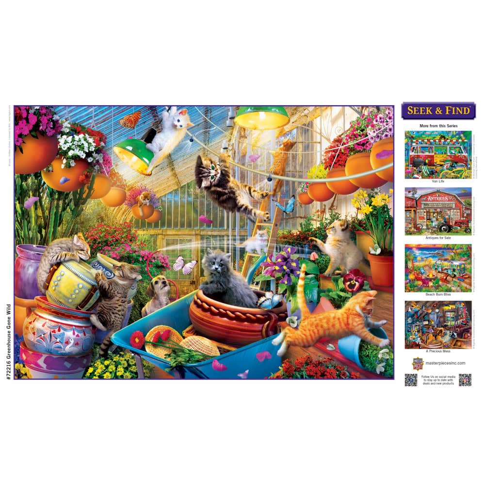 Seek & Find - Greenhouse Gone Wild 1000 Piece Jigsaw Puzzle