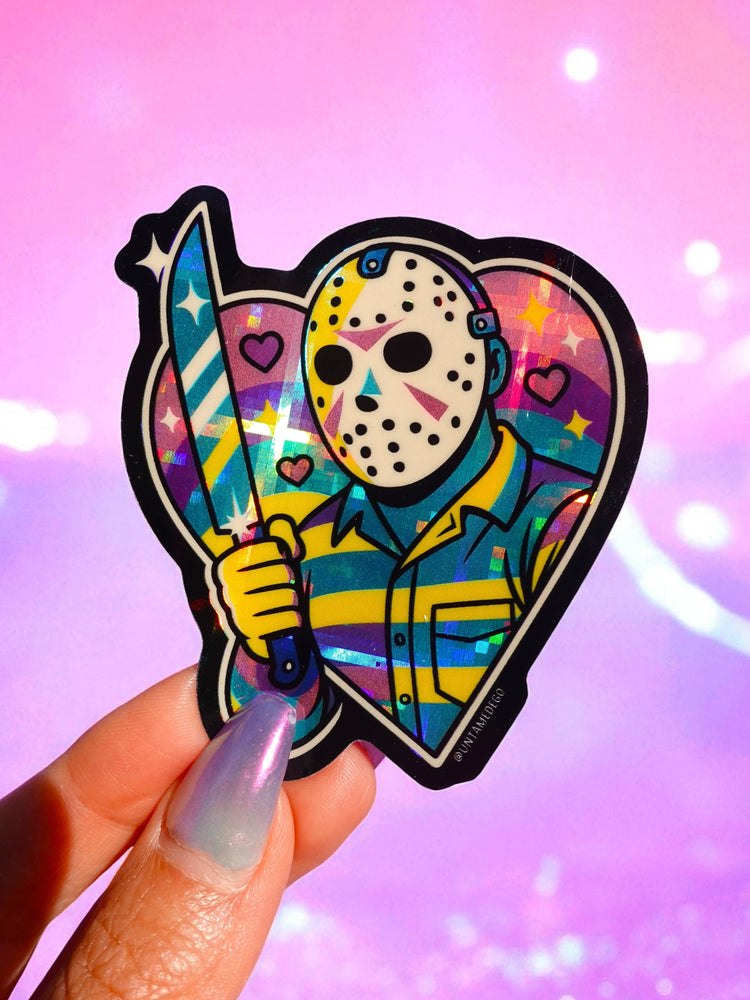 Jason Killer Rainbow Heart Vinyl Sticker (ONLINE ORDER ONLY)