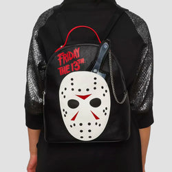 Jason Voorhees Mask & Cleaver (Friday the 13th) Mini Backpack & Coin Purse (Online Order Only)