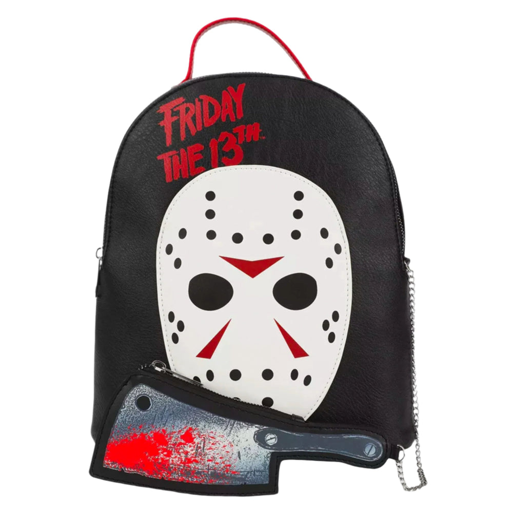 Jason Voorhees Mask & Cleaver (Friday the 13th) Mini Backpack & Coin Purse (Online Order Only)