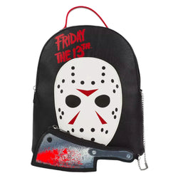 Jason Voorhees Mask & Cleaver (Friday the 13th) Mini Backpack & Coin Purse (Online Order Only)