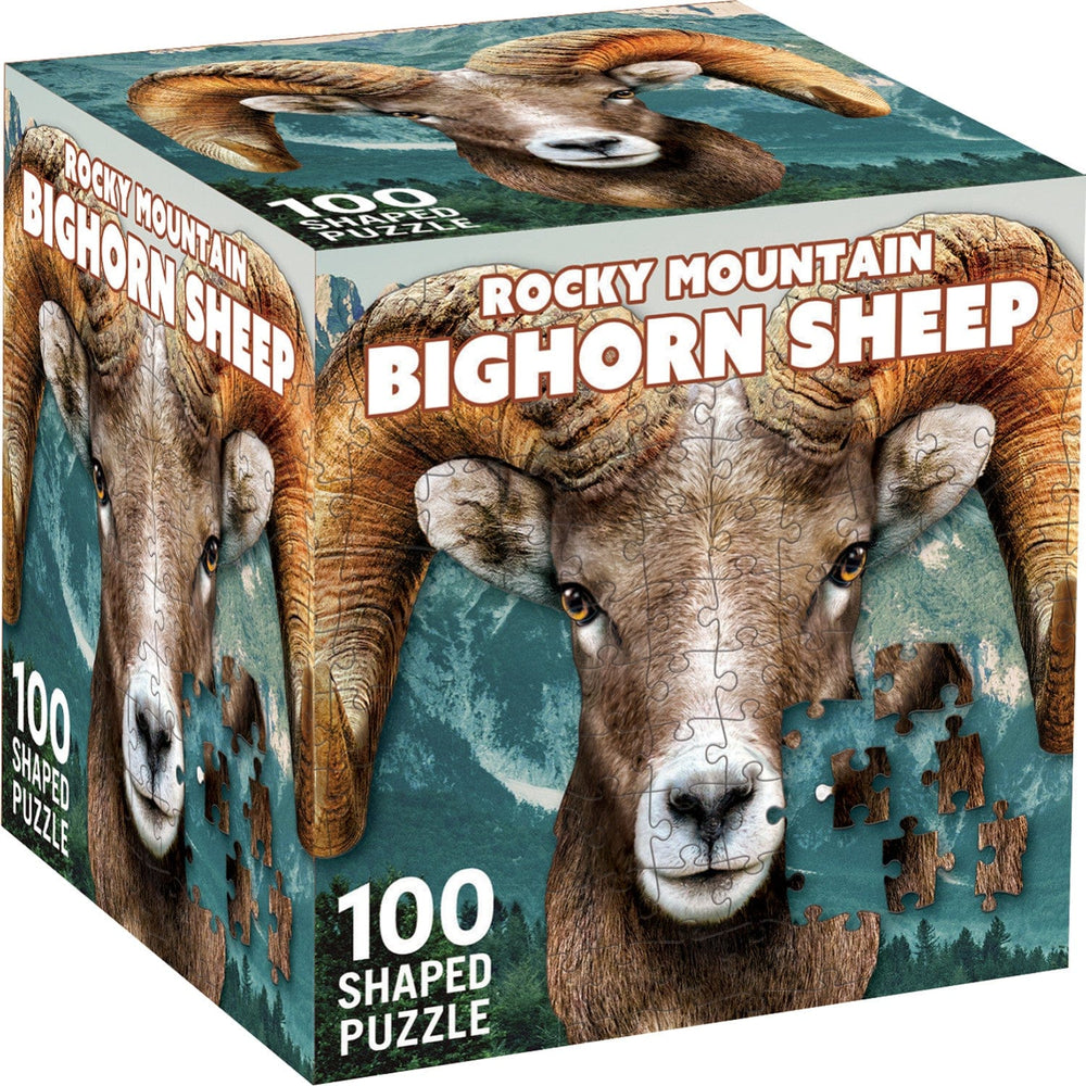 Rocky Mountain Bighorn Sheep 100 Piece Shaped Jigsaw Puzzle (ONLINE ORDER ONLY)