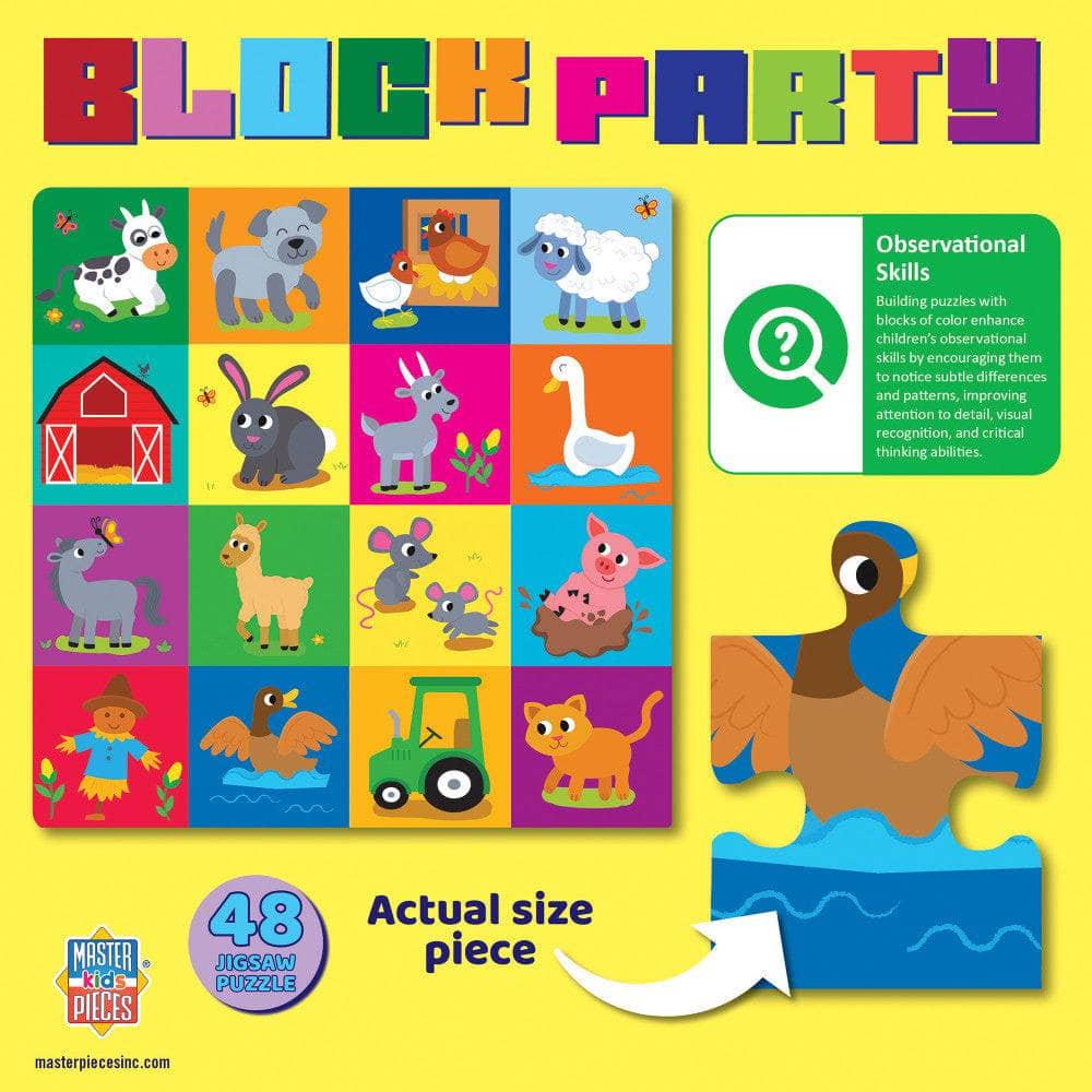 Block Party - Farm48 Piece Jigsaw Puzzle