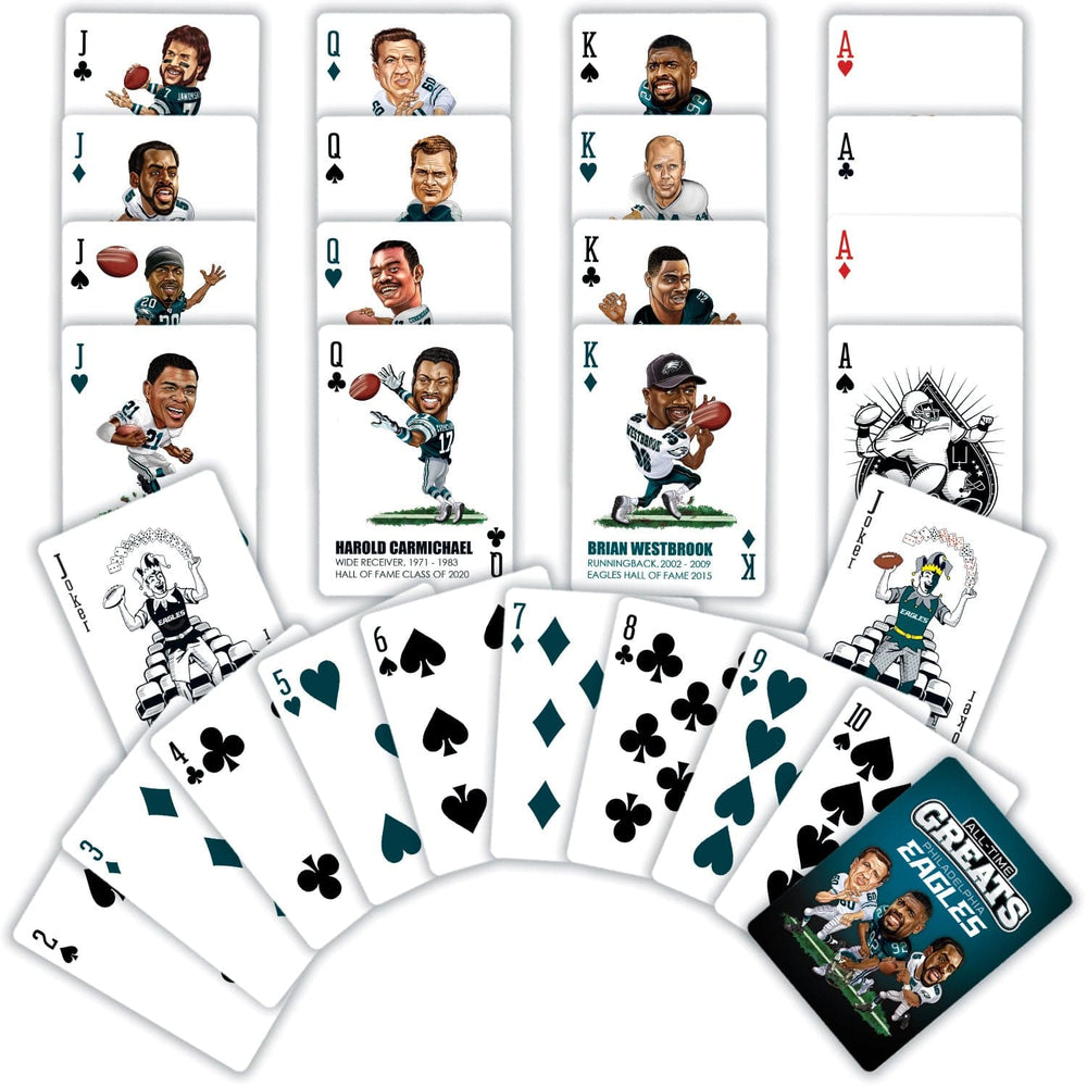 Philadelphia Eagles All-Time Greats Playing Cards - 54 Card Deck (ONLINE ORDER ONLY)