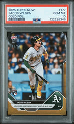 Graded 2025 Topps Now Jacob Wilson #177 Gold /50 Rookie RC Baseball Card PSA 10 Gem Mint (ONLINE ORDER ONLY)