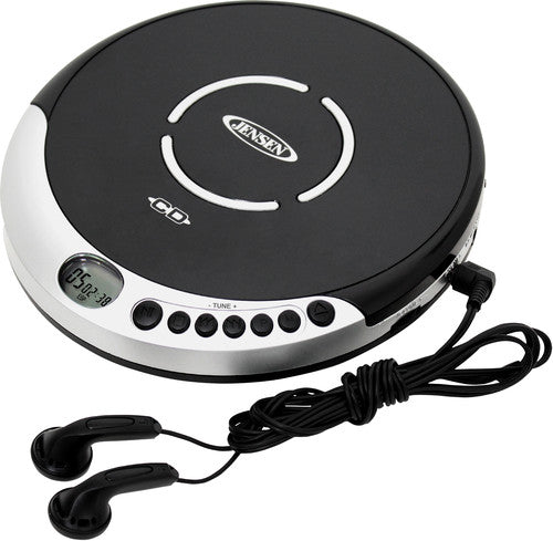 Jensen CD-60R Personal CD Player - 60 Second Anti-Skip - FM Radio (Silver/Black) [CD Player] (ONLINE ORDER ONLY)