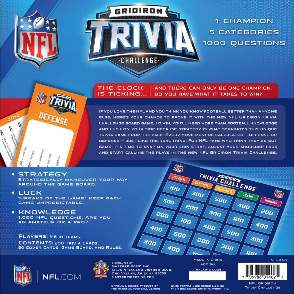 NFL - Gridiron Trivia Challenge Board Game