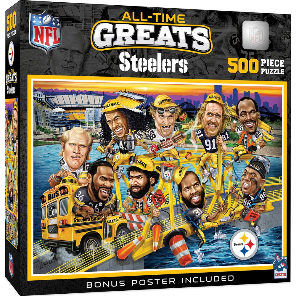 Pittsburgh Steelers - All Time Greats 500 Piece Jigsaw Puzzle (ONLINE ORDER ONLY)