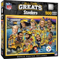 Pittsburgh Steelers - All Time Greats 500 Piece Jigsaw Puzzle (ONLINE ORDER ONLY)
