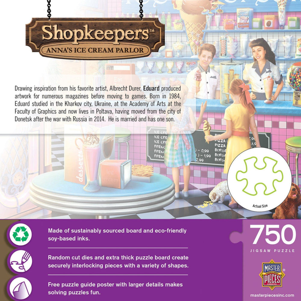 Shopkeepers - Anna's Ice Cream Parlor 750 Piece Jigsaw Puzzle (ONLINE ORDER ONLY)