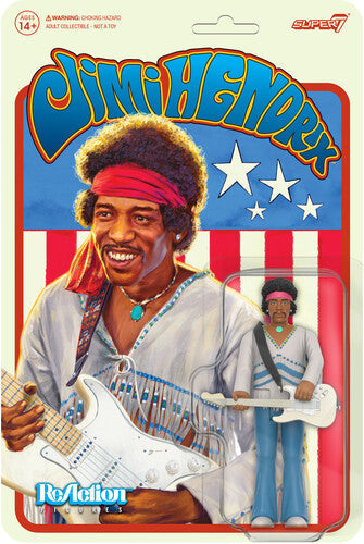 Jimi Hendrix - Super7 - Jimi Hendrix - Reaction Figures - Jimi Hendrix (Festival) (Collectible, Action Figure, Figure) [Action Figure] (Online Order Only) (ONLINE ORDER ONLY)