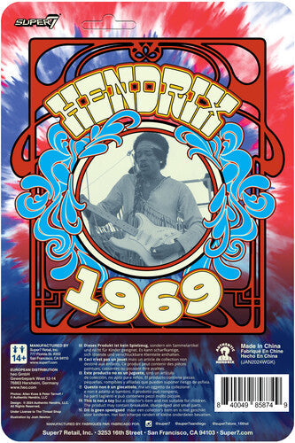 Jimi Hendrix - Super7 - Jimi Hendrix - Reaction Figures - Jimi Hendrix (Festival) (Collectible, Action Figure, Figure) [Action Figure] (Online Order Only) (ONLINE ORDER ONLY)